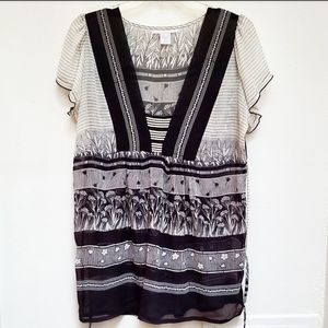 🏠  Charlotte Russe Sheer Summer Top Size M